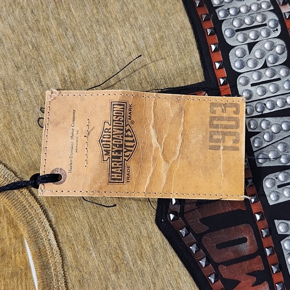 NEW HARLEY DAVIDSON STUDDED LOGO WOMEN'S T-SHIRT SHORT SLEEVE SIZE EXTRA LARGE - Picture 5 of 6